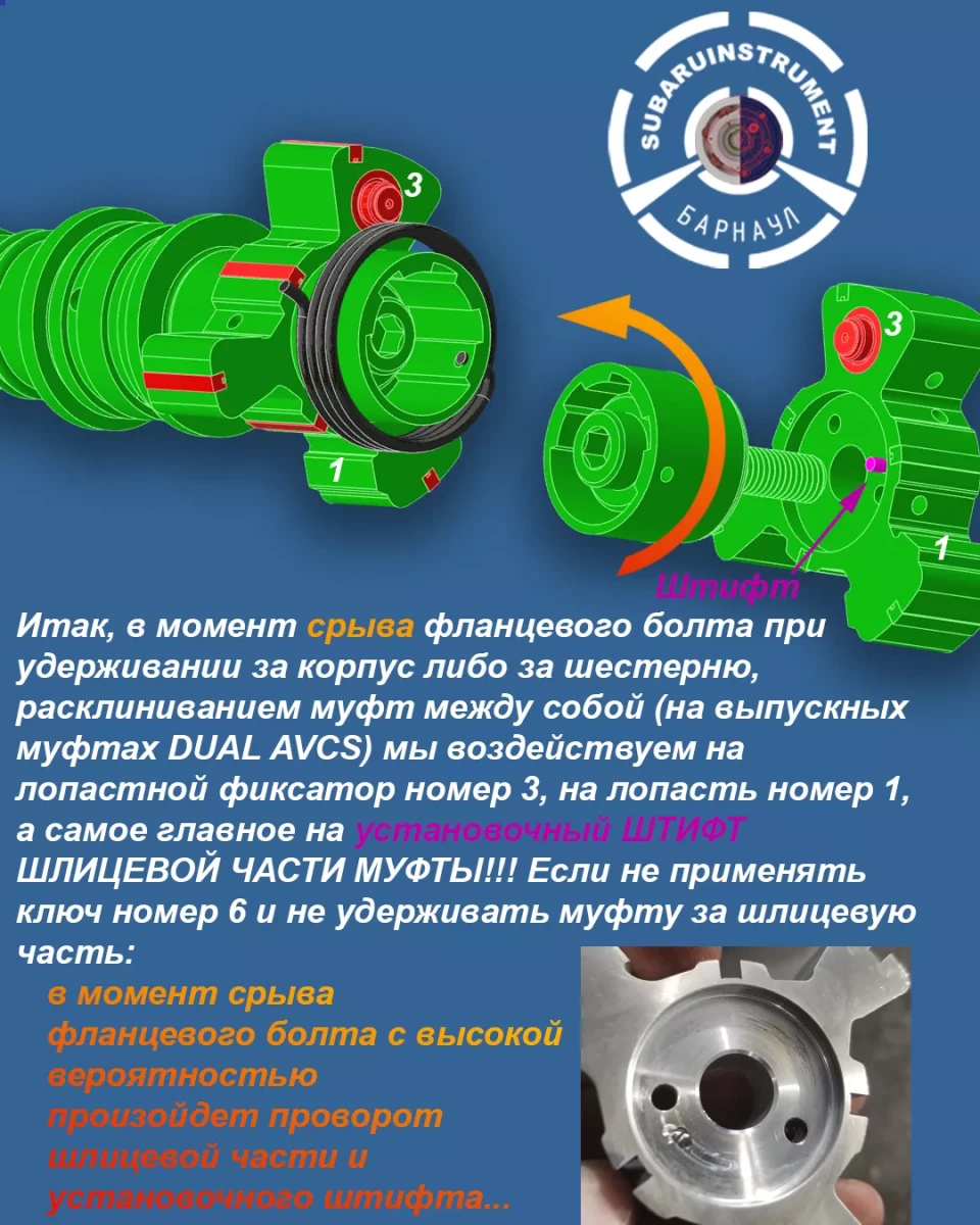Ключ (номер 6) для муфт AVCS EJ EZ EL Ключ (номер 6) для муфт AVCS EJ EZ EL